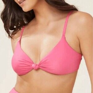 Andie Pink The Santorini Bikini Swim Top Women's Size Small NWT